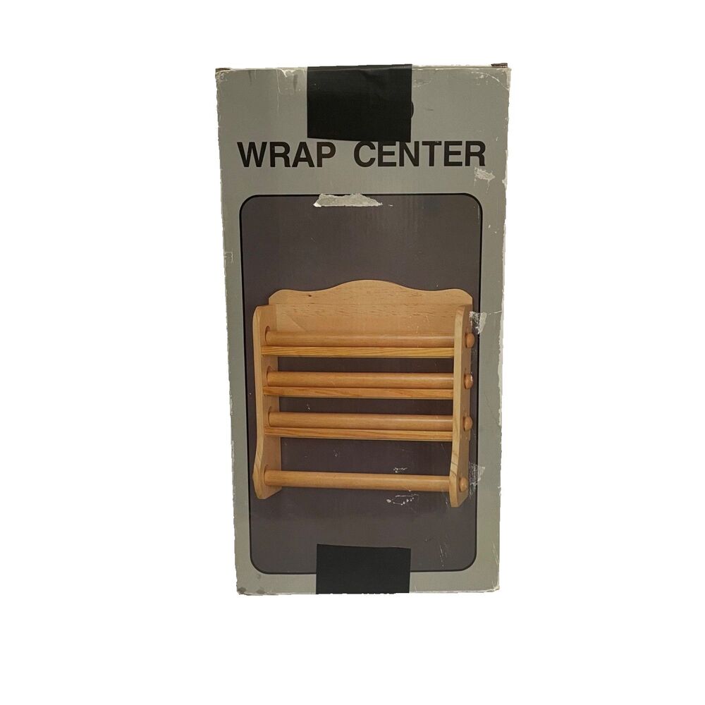 Wood Finish Wrap Center Wall Rack - Natural